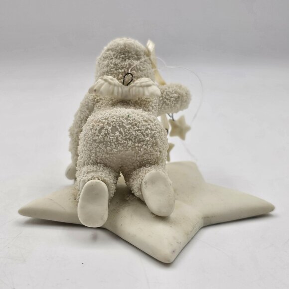 Department 56 Snowbabies Christmas Ornament Baby Angel Crawls Star Figurine VTG - Picture 5 of 10